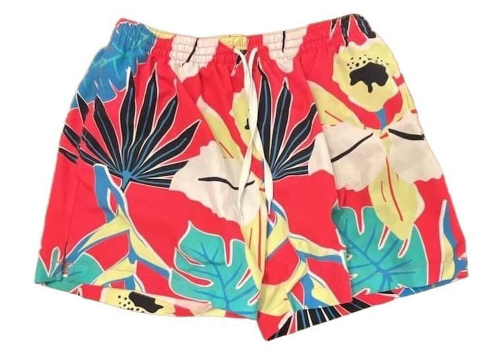 Chubbies Swim Trunks Size XL Red Tropical Floral Print